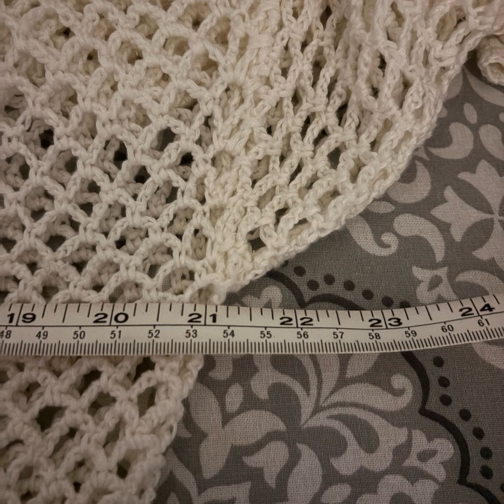 J Valdi Cream Crochet Knit Swim Cover-Up - Picture 5 of 8